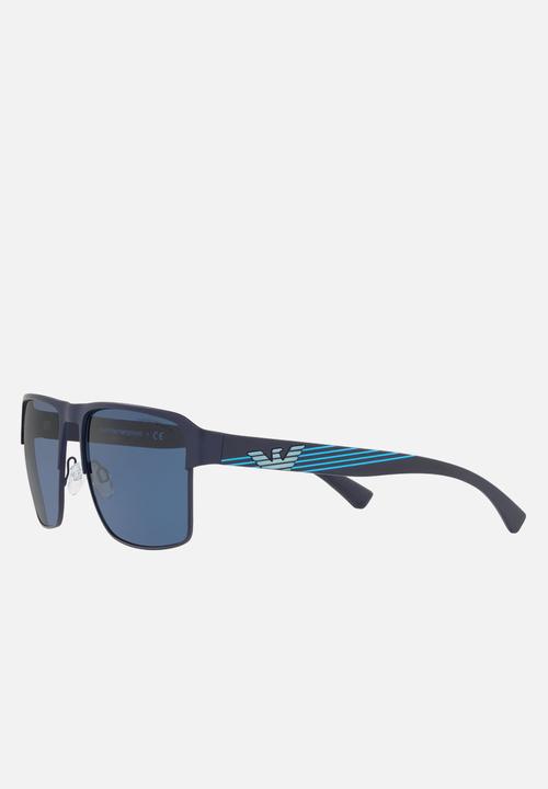 Emporio Armani - Square sunglasses - matte blue