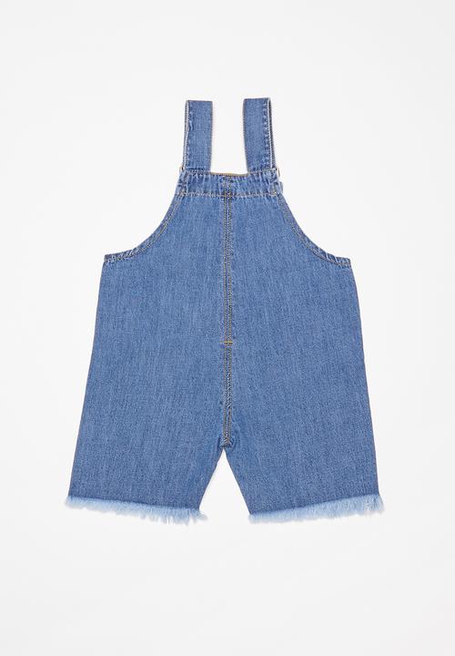 Pop Candy - Girls denim dungaree - blue