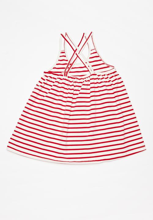 Pop Candy - Striped dress - red