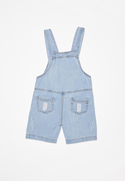Pop Candy - Infants denim dungaree - blue