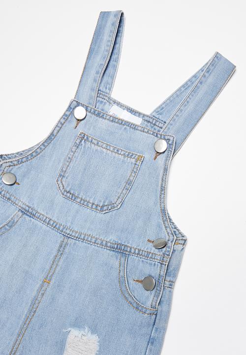 Pop Candy - Infants denim dungaree - blue