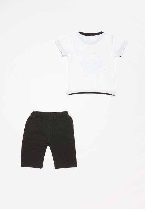 Pop Candy - Boys 2 piece set - white & black