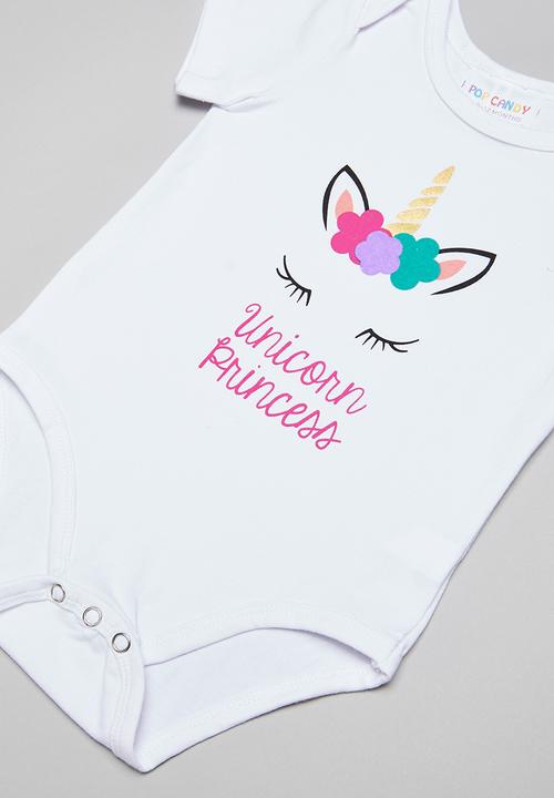 Pop Candy - Unicorn bodysuit - white
