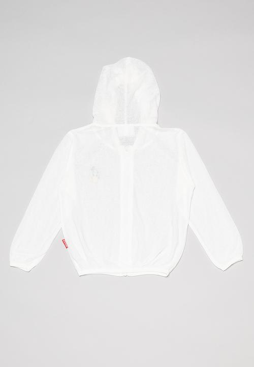 Pop Candy - Very lightweight zip through jacket - white