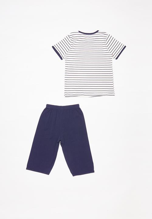 Pop Candy - Stripe Pj set - navy & white 