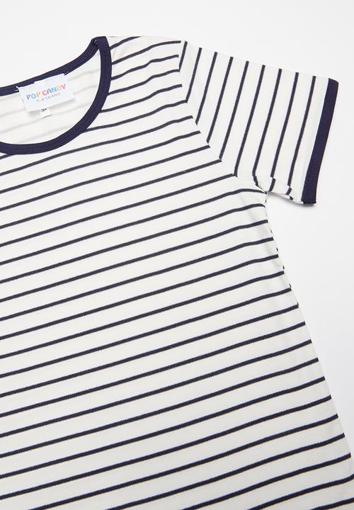 Pop Candy - Stripe Pj set - navy & white 