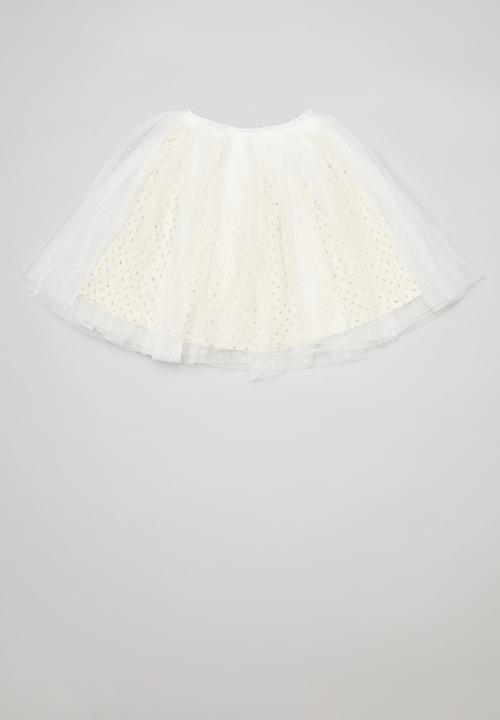 Pop Candy - Mesh skirt - white