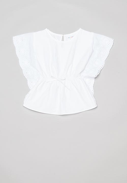 Pop Candy - Tassel detail blouse - white