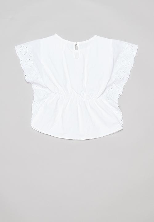 Pop Candy - Tassel detail blouse - white