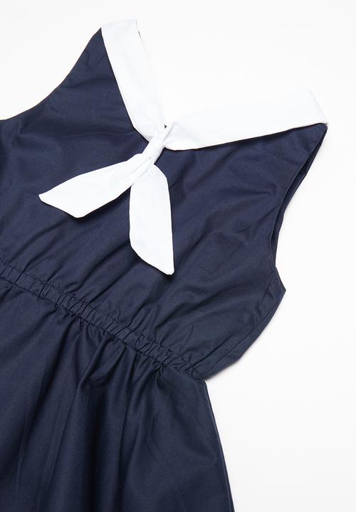 Pop Candy - Nautical dress - navy & white 