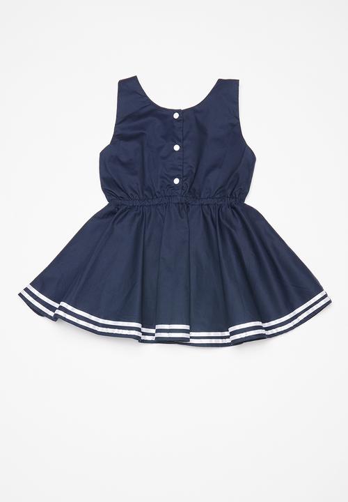 Pop Candy - Nautical dress - navy & white 