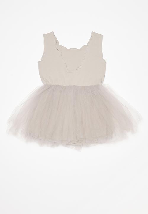 Pop Candy - Mesh combo dress - grey
