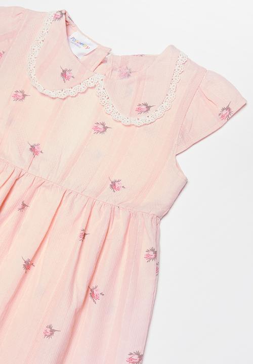 Pop Candy - Printed dress with peter pan collar - pink