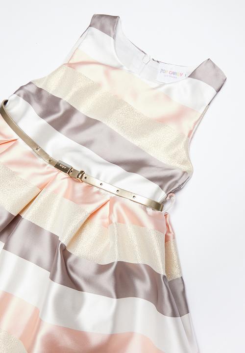 Pop Candy - Stripe Satin dress - multi