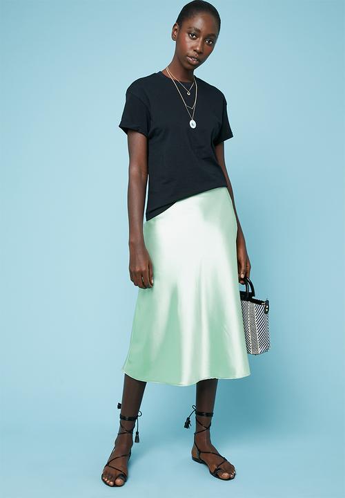 Superbalist - Midi slip skirt - green 