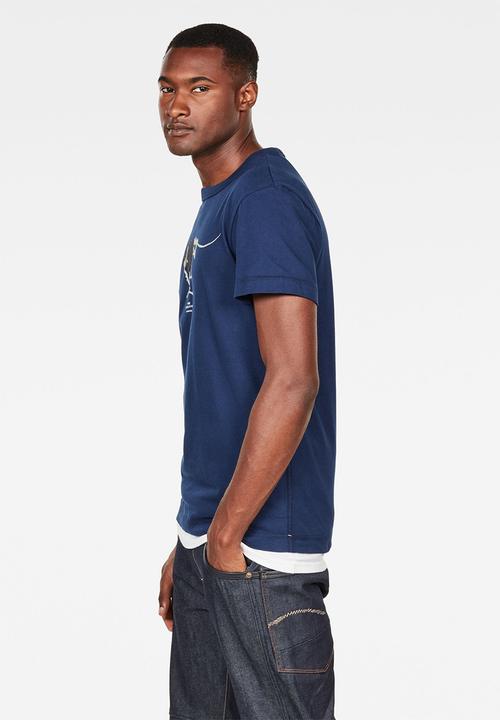 G-STAR - 30YR short sleeve tee - blue