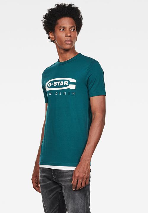 G-STAR - Graphic 4  slim fit tee - green