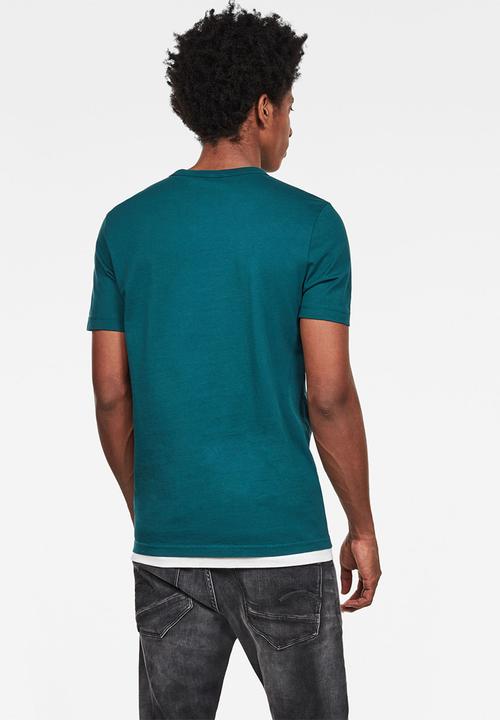 G-STAR - Graphic 4  slim fit tee - green