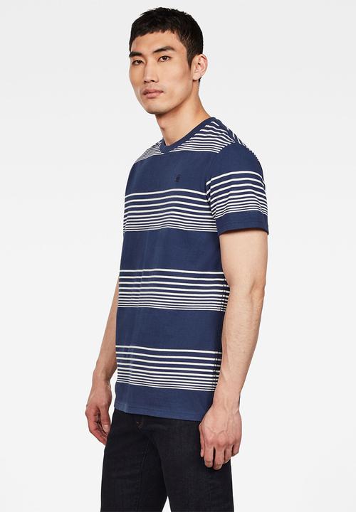 G-STAR - Loam short sleeve tee - navy & white 