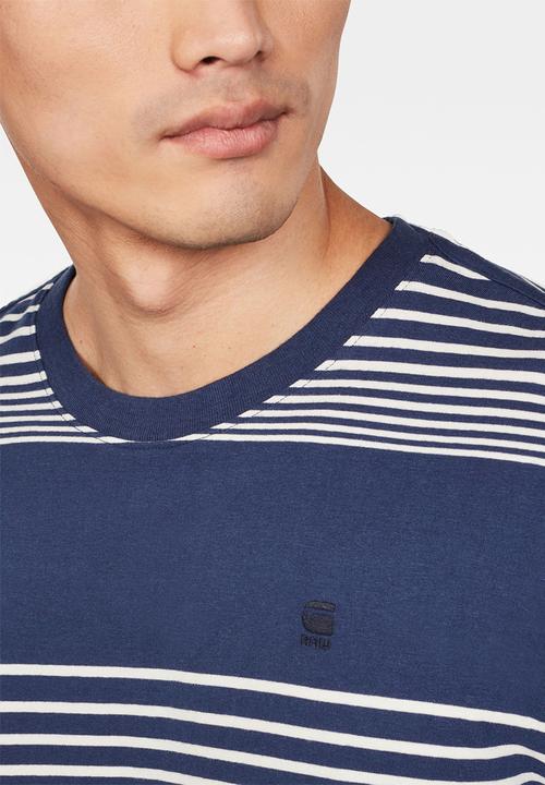G-STAR - Loam short sleeve tee - navy & white 
