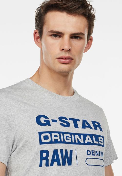 G-STAR - Graphic short sleeve tee - grey