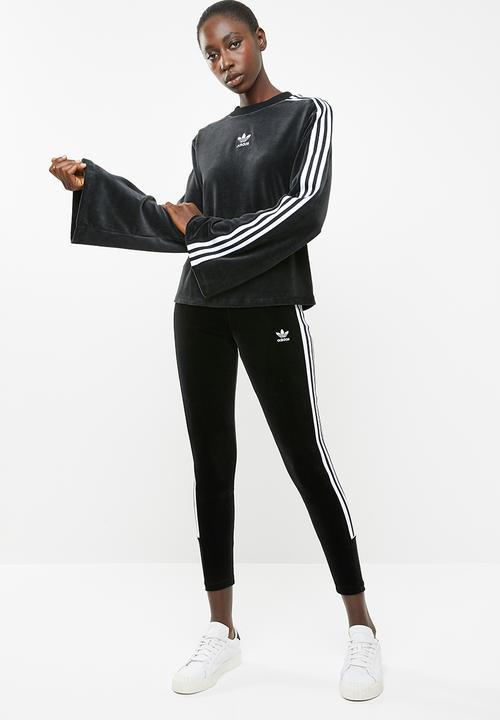 adidas Originals - Lifestyle velvet sweater - black & white