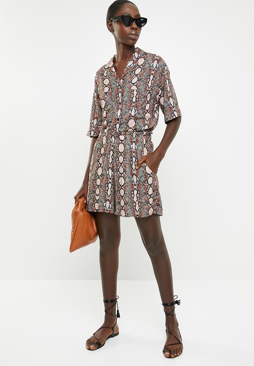 Superbalist - Snake skin soft paperbag shorts - multi