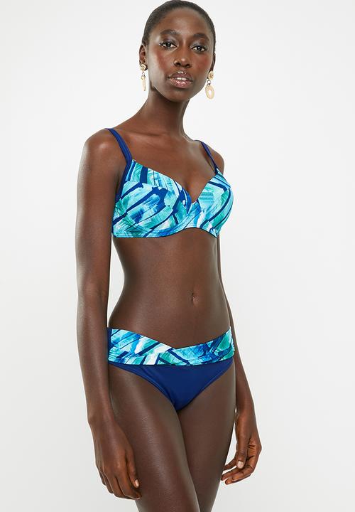 Jacqueline - Twist band bikini bottom - blue