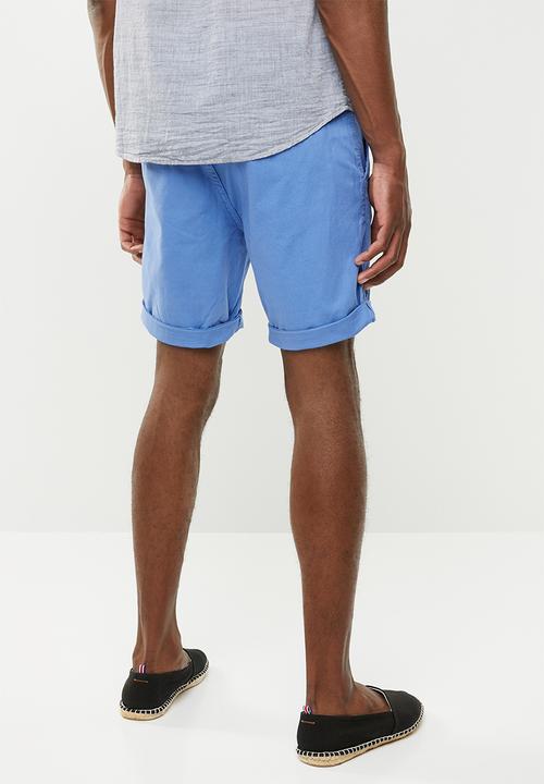 Cotton On - Washed chino short - blue