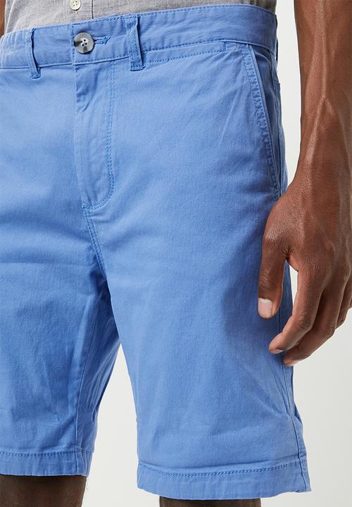 Cotton On - Washed chino short - blue
