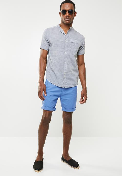 Cotton On - Washed chino short - blue