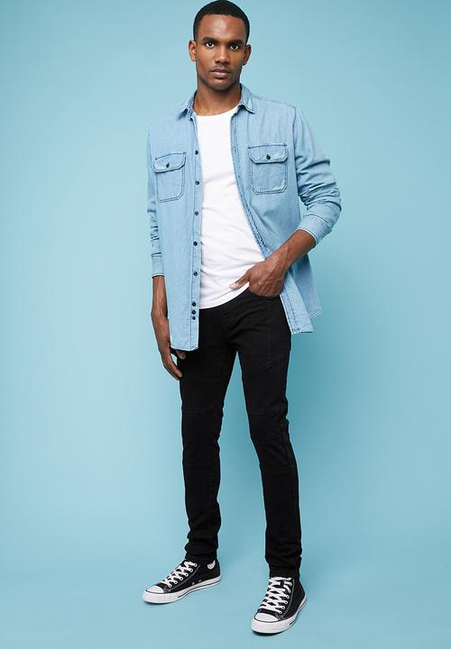 Superbalist - Skinny biker jeans - black