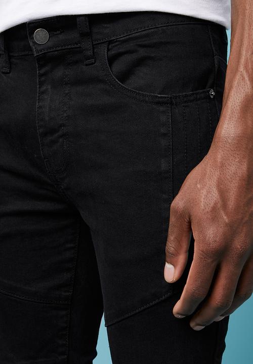 Superbalist - Skinny biker jeans - black