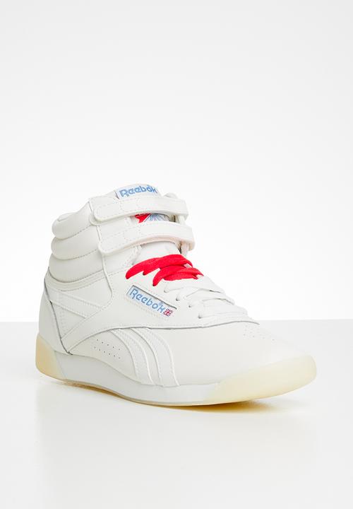 Reebok Classic - Free style hi - white/chalk/neon red