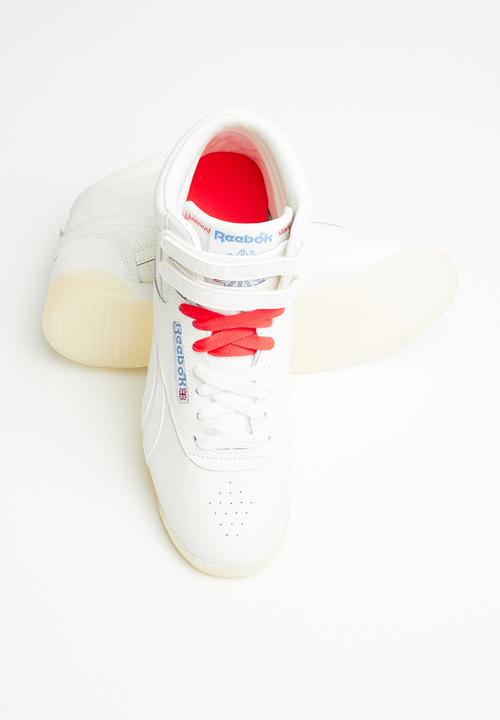 Reebok Classic - Free style hi - white/chalk/neon red