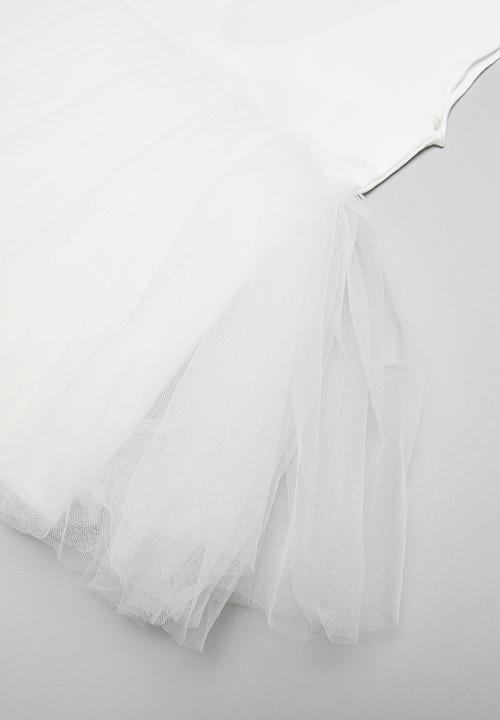 Pop Candy - Mesh combo dress - white