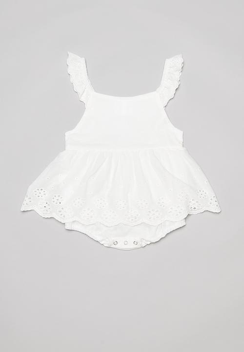 Pop Candy - Infant girls playsuit - white