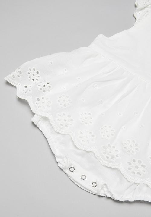 Pop Candy - Infant girls playsuit - white
