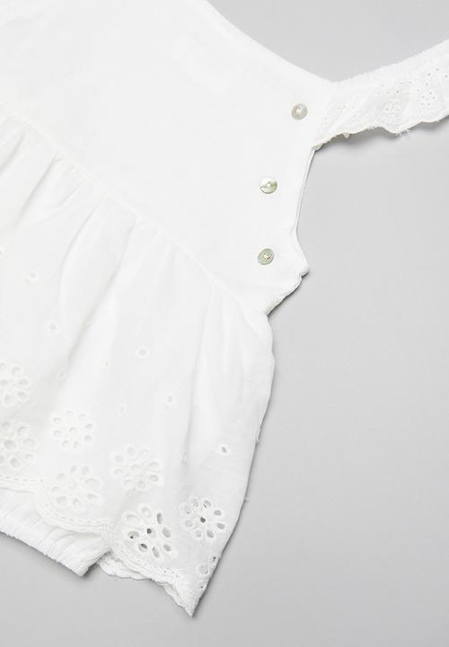 Pop Candy - Infant girls playsuit - white