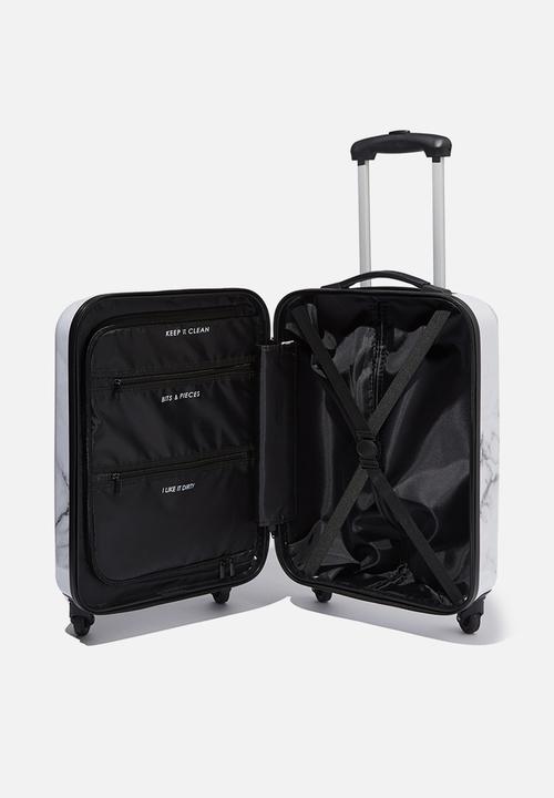Typo - Tsa small suitcase - black & white 