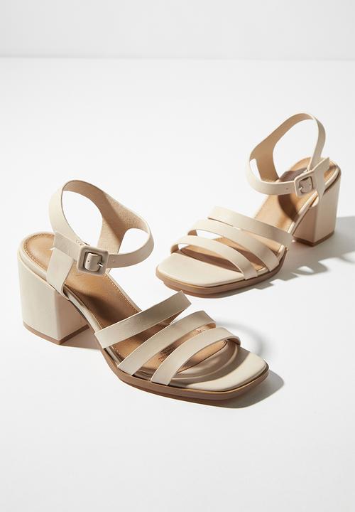 Cotton On - Poppy triple strap block heel - neutral