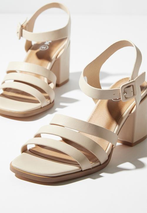 Cotton On - Poppy triple strap block heel - neutral
