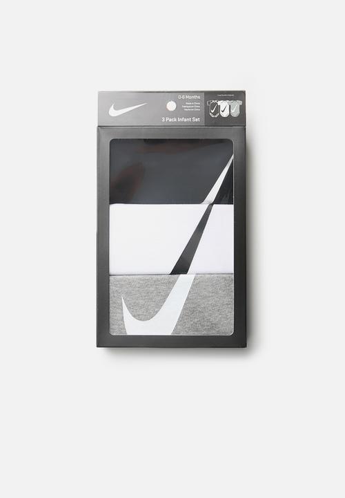 Nike - Nike swoosh short sleeve 3 pack bodysuits - multi