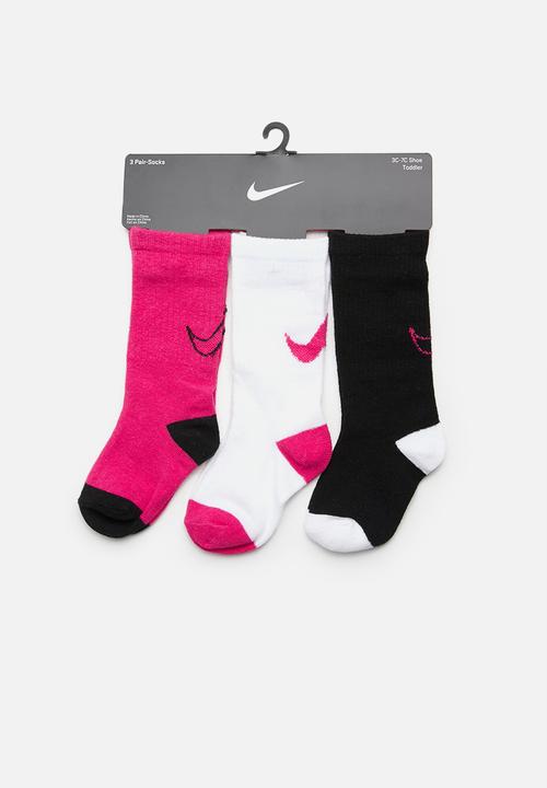 Nike - Nike track 3 pack toddler socks - multi