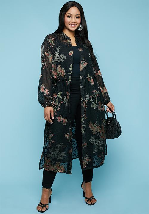 Superbalist - Sheer shirt dress - black