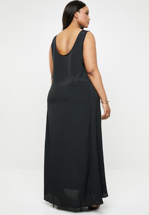 AMANDA LAIRD CHERRY - Plus size pietra patterned maxi dress - black