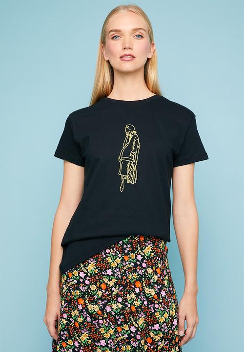 Superbalist - Printed short sleeve tee - black
