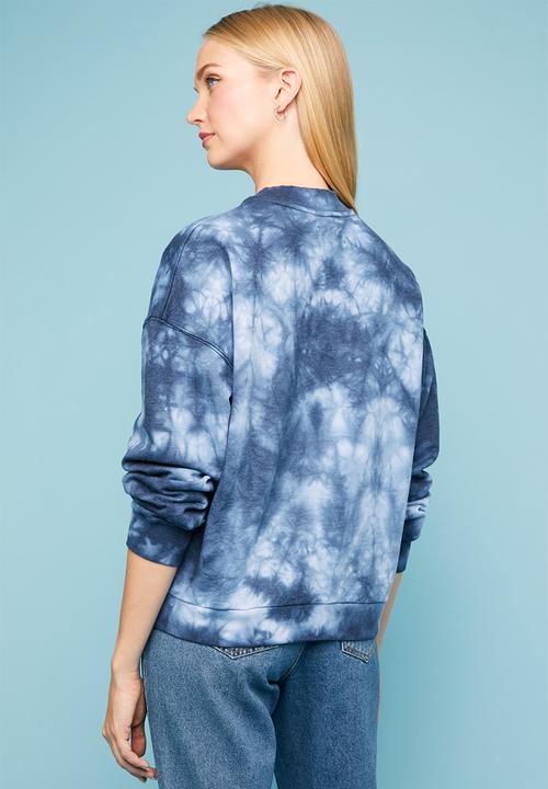 Superbalist - Tie-dye oversize sweat - blue