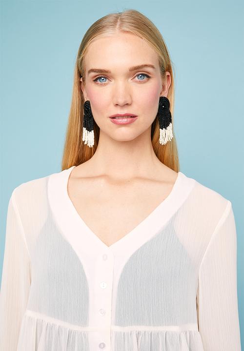 Superbalist - Button-through gypsy blouse - cream