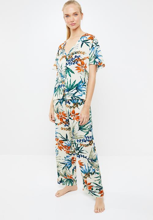Superbalist - Sleep shirt & pants set - cream